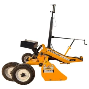 Steelboy Laser Land Leveller side view with laser mast and control box